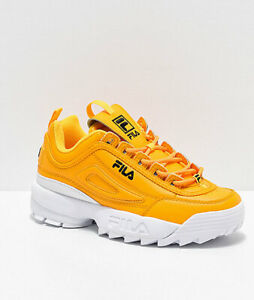 Nuovo Donna Fila Disruptor II Premium Giallo Bianco Scarpe Due 2 | eBay
