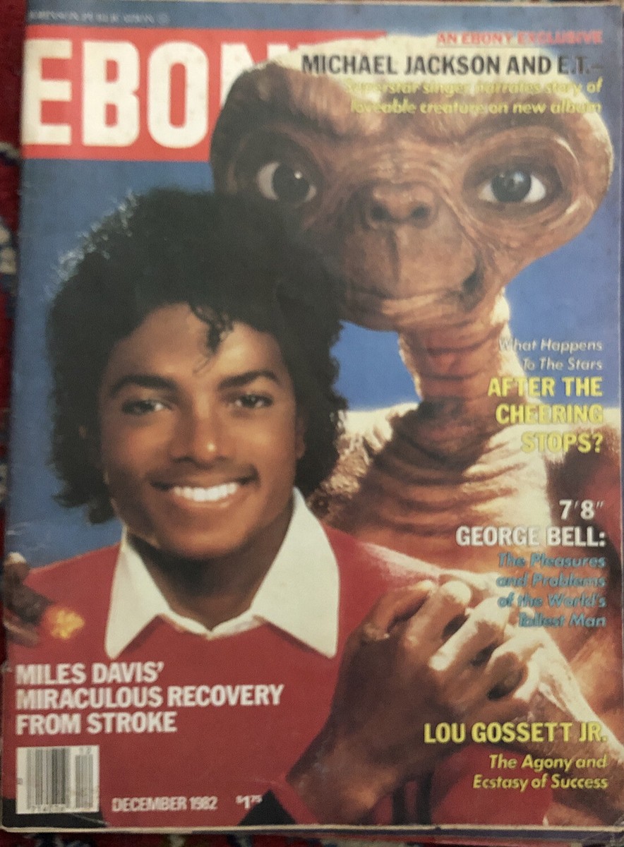 『EBONY』マイケル・ジャクソンと映画『E.T.』1982年　ビンテージ雑誌 Vintage Ebony Magazine: Michael Jackson E.T. Cover - December