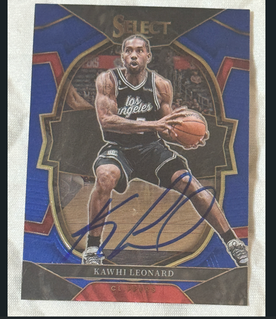 2022-2023 Panini Select SIGNED AUTO Kawhi Leonard Los Angeles