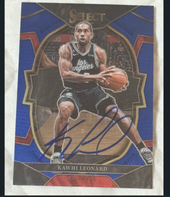 2022-2023 Panini Select SIGNED AUTO Kawhi Leonard Los Angeles