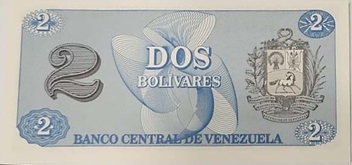 Venezuela, 2 Bolivares, 1989, P-69, FSN Trinary ,Alternator + Gift VE1A - Picture 3 of 3