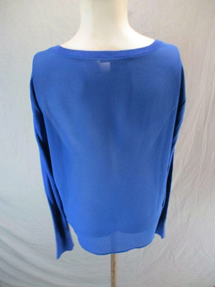 Top jersey halógeno talla L para mujer azul algodón tejido manga larga 6G441 Foto 4 de 4