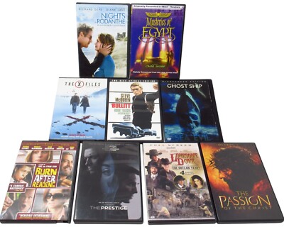 DVD Classic Movies X-Files Built Ghost Ship Mysteries of Egypt Prestige Lot of 9
