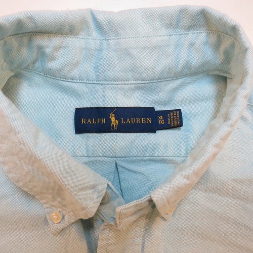 RALPH LAUREN POLO LONG SLEEVE Casual Dress SHIRT Mens XL Blue W/ Colorful Pony - Picture 3 of 4