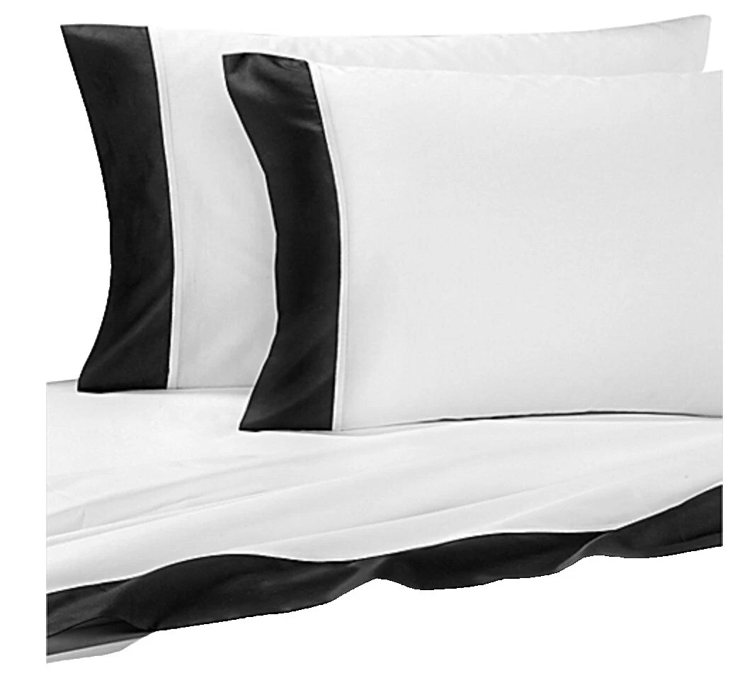 Folhas de Cama White Preto