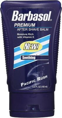 2x Tubes Barbasol Pacific Rush Premium After Shave Balm Oz