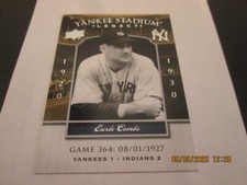 EARLE COMBS 2008 UPPER DECK SWEET SPOT YANKEES STADIUM LEGACY CARD #YSL364