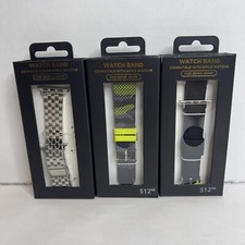 Watch Band compatible with Apple Watch 38-44mm Men Styles Set Of 3 Gift Set NWT