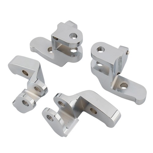Front Driver Floorboard Relocation Brackets Fit Harley Touring Road Glide FLHTK - Picture 9 of 10