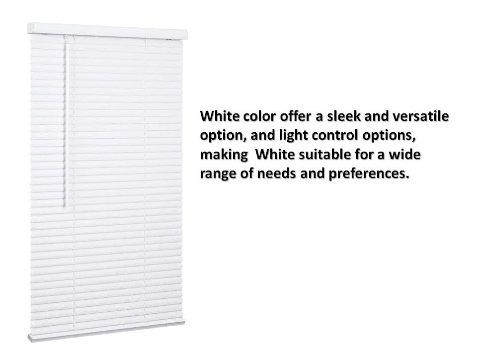 Living Accents Cordless Mini-Blinds Vinyl 1" - White or Alabaster Color - Image 2 of 3