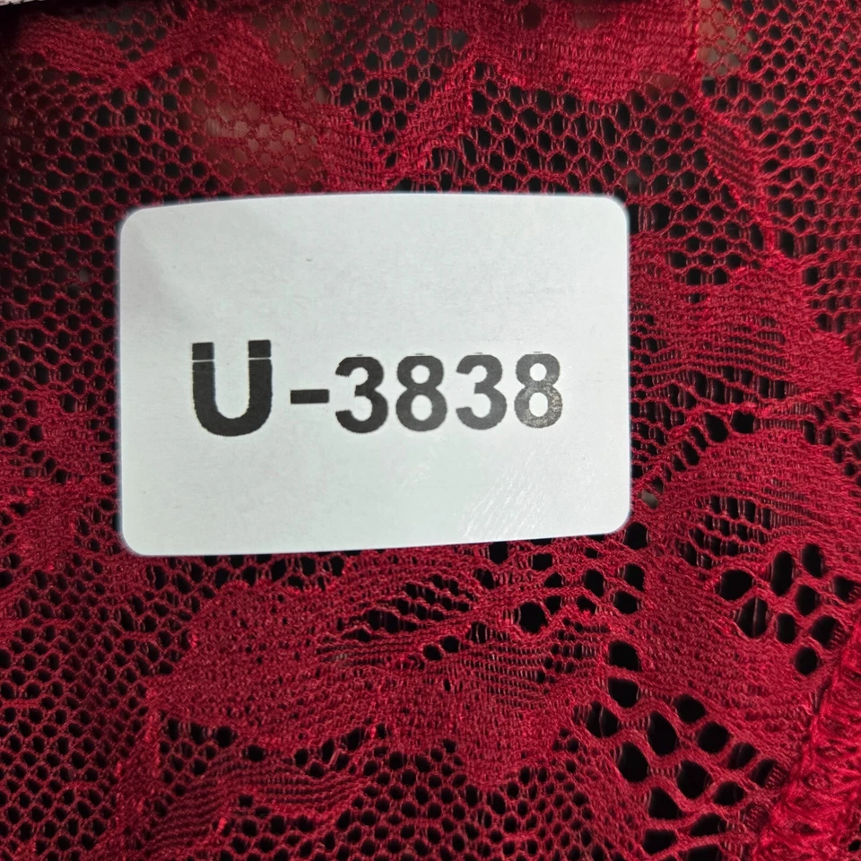 Victoria's Secret женщин боди средний красный цветочный кружева чистый плюшевый длинным рукавом - Изображение 2 из 4