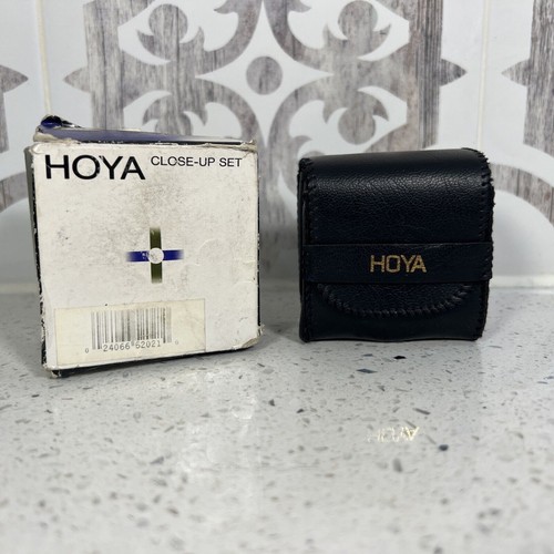 HOYA Close Up Lens Filter Set 52mm +1 +2 and +4 Threaded Screw On w/ Black Case