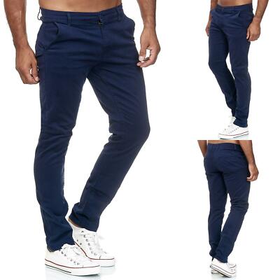 TAZZIO Chino Hose Slim Fit Herren Stoffhose Chinohose Stretch Designer Navy