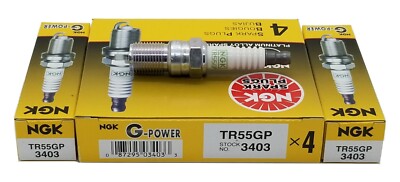 Set of 6 Plugs NGK TR55GP/3403 G-Power Platinum Spark Plugs 6 pcs