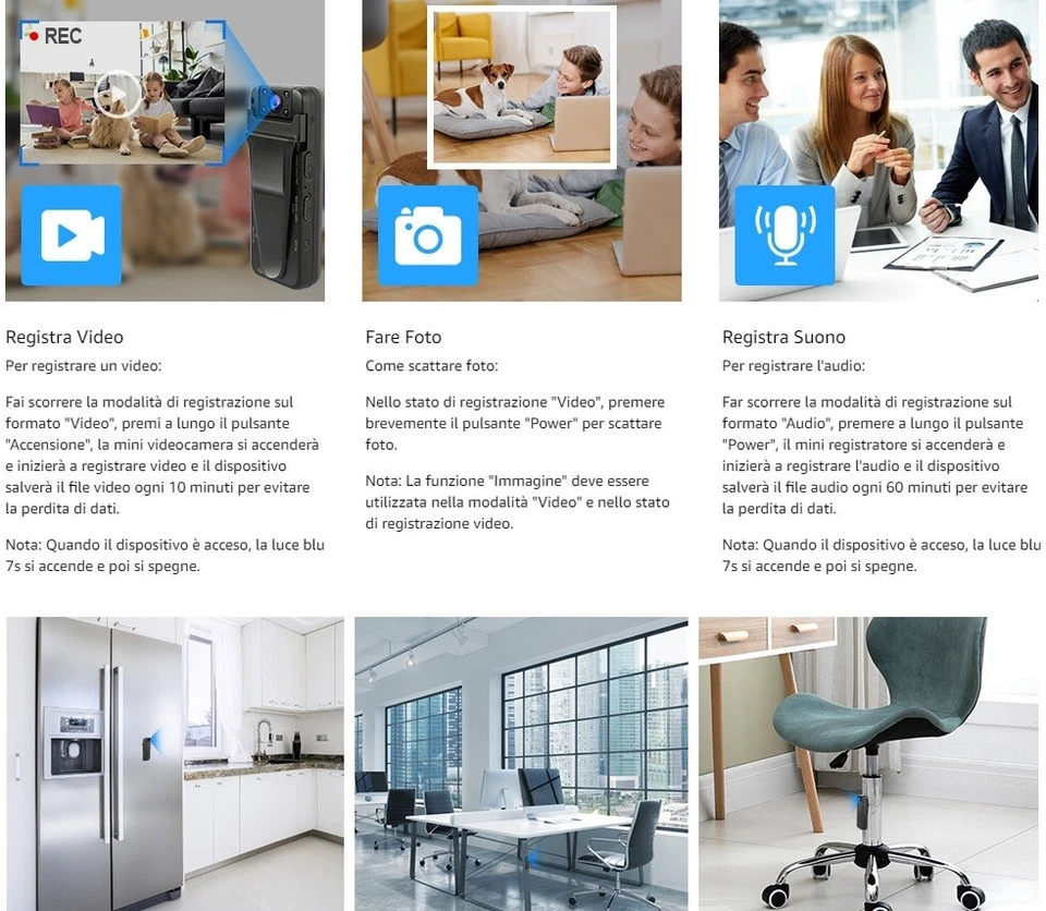 Micro Telecamera mini infrarossi atti vandalici notturna auto microcamera - Immagine 2 di 4