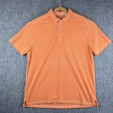 Tommy Bahama Polo Shirt Men L Orange Marlin Tencel Island Performance Golf