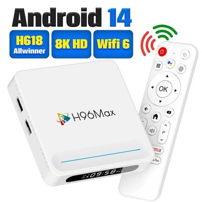 Android 14 Smart TV Box H96 Max Media Player | 4K/8K | 4GB 128GB 2025 Quad Core