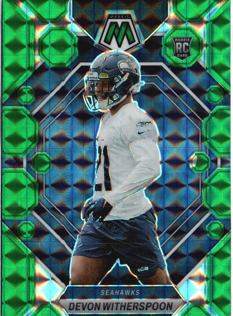 2023 Panini Mosaic #313 Devon Witherspoon Green Mosaic