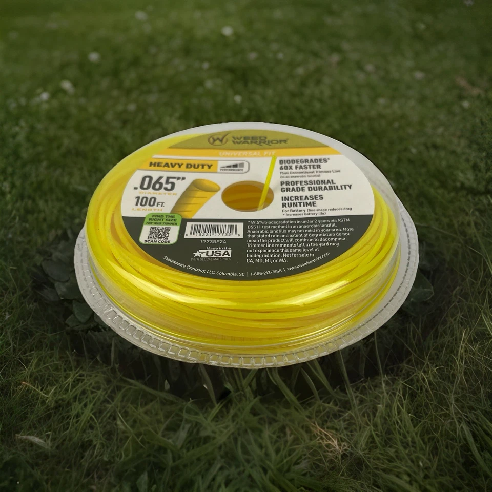 USA Made Weed Warrior® .065 in. x 100 ft. Nylon Heavy Duty Trimmer Line String - Image 2 of 3