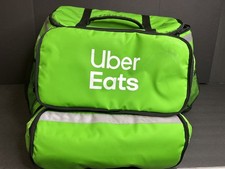 UBER EATS Insulated Delivery Bag Tote Backpack Large Bright Green 