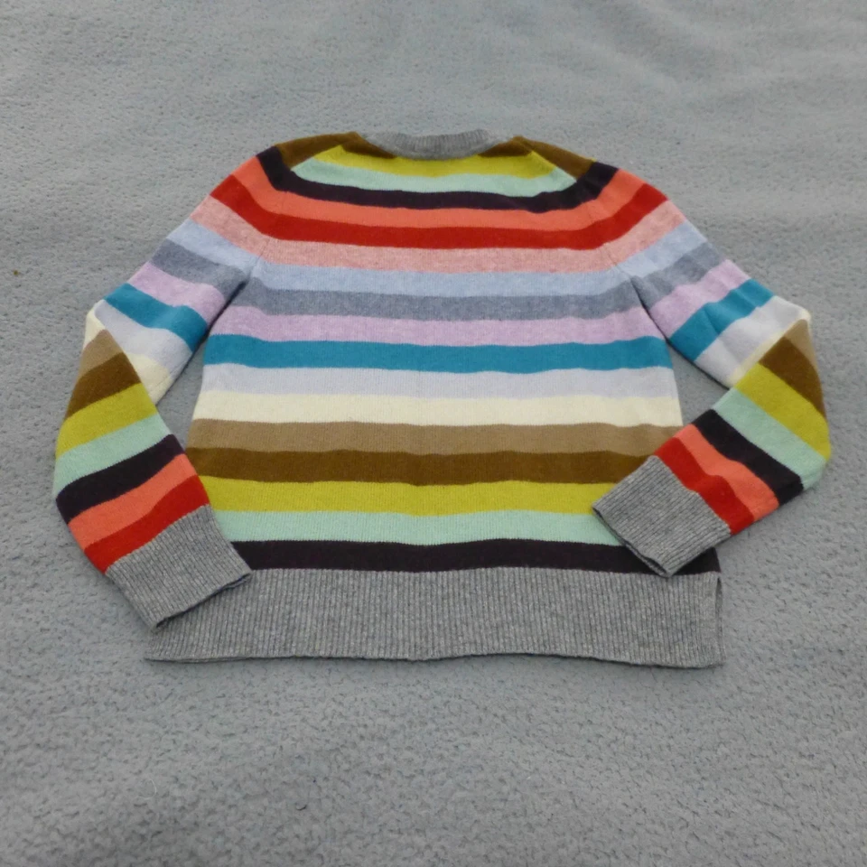 Suéter Gap Mujer Grande Rayas Arco Iris Corderos Lana Tejido Pullover Colorido Foto 2 de 4