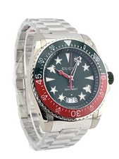 Gucci Dive YA136222 Men's Green Dial Stainless Steel Watch