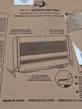 Dream On Me 419-W White Mesh Bed Rail Toddler Easy Install No Tool Assembly