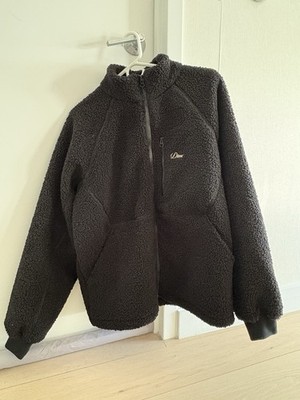 Dime Polar Fleece Sherpa Zip Black Men's Jacket