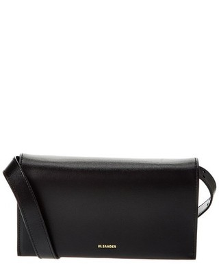 Jil Sander All Day Leather Shoulder Bag Women's Black