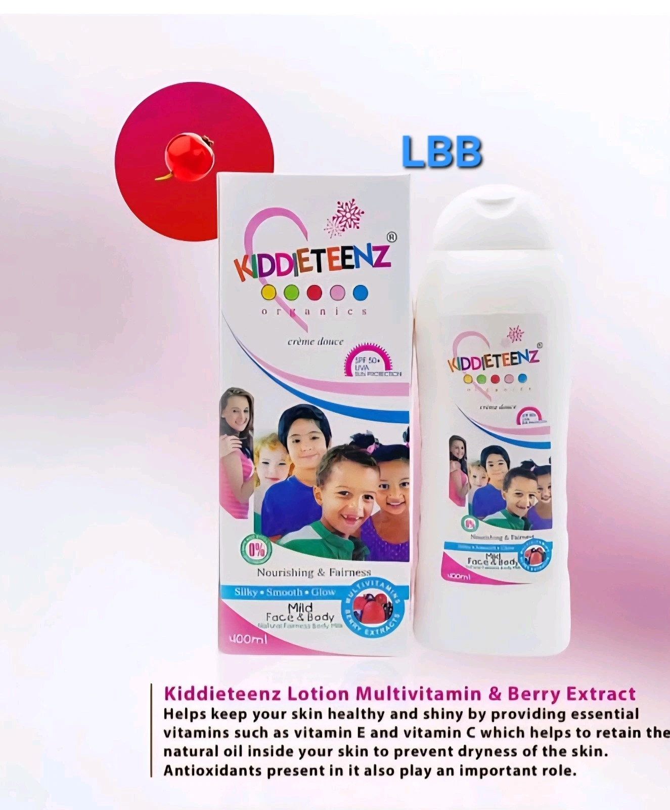 KIDDIETEENZ MILD FACE & BODY NATURAL FAIRNESS. SPF 50+SUN PROTECT LOTION 400ml.
Opens in a new windo
