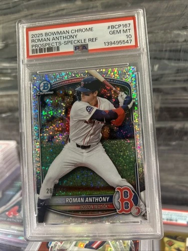 2025 BOWMAN CHROME ROMAN ANTHONY PROSPECT SPECKLE #'D /299 - PSA 10 GEM MINT