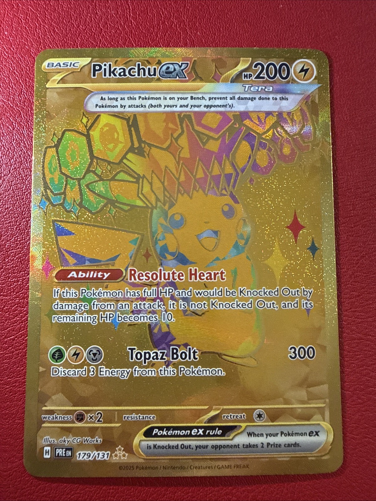 Pokemon - Pikachu EX - Prismatic Evolutions 179/131 - LP - GOLD HOLO