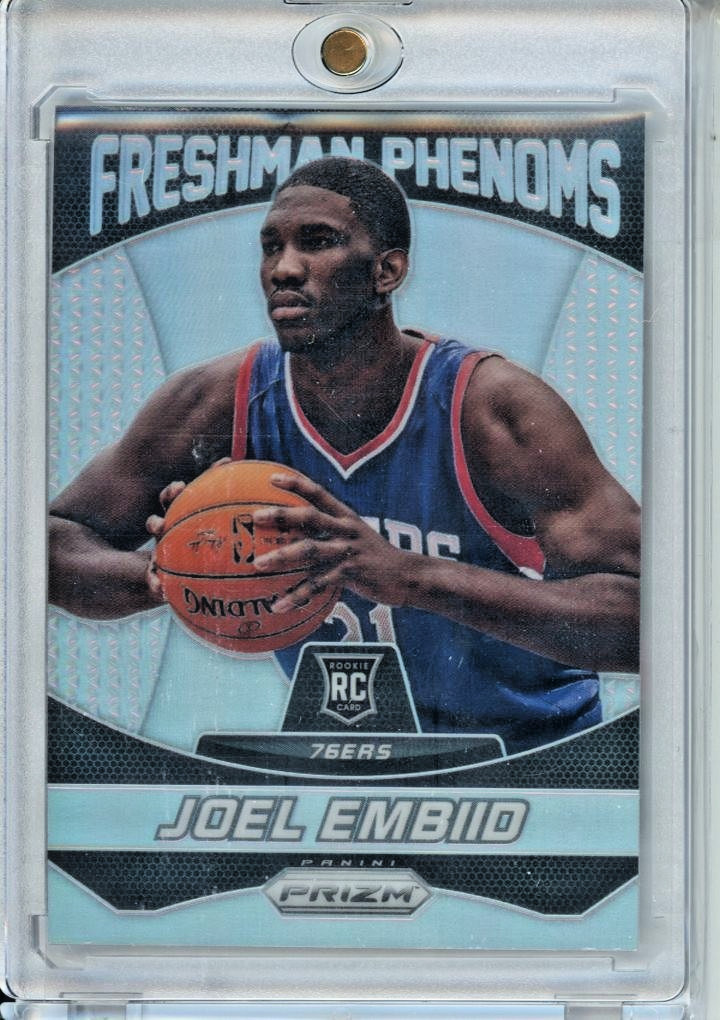 JOEL EMBIID 2014-15 PANINI PRIZM ROOKIE FRESHMAN PHENOMS SILVER RC Q6033