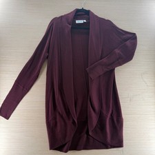 RD Style Womens Burgundy Open Front Shawl Col...