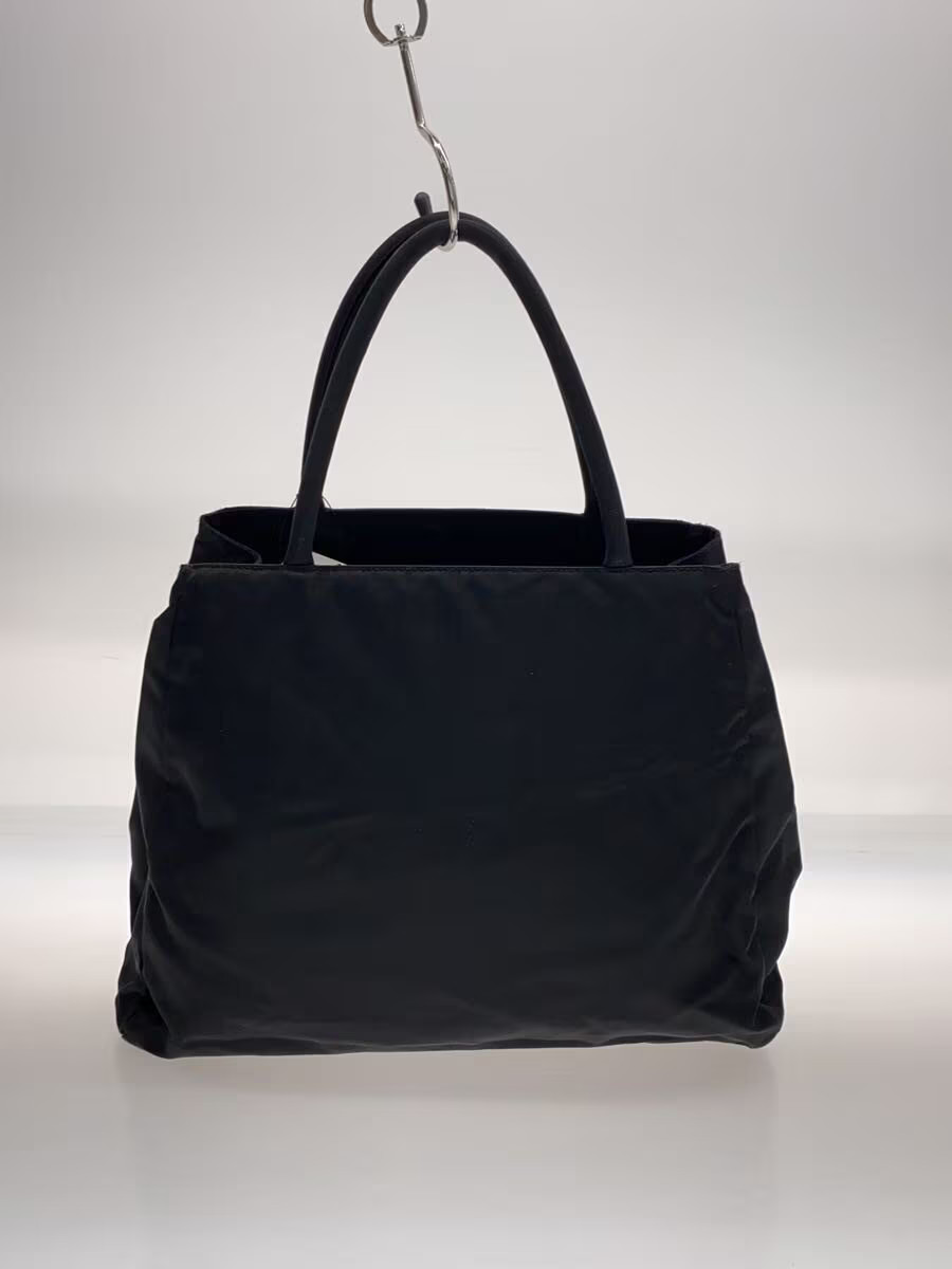 PRADA Handbag Nylon BLK Solid Authentic Rare Exce… - image 3