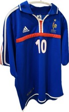 100 Authentic France National Team 2002 Home Jersey Zidane