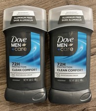 Dove Men Care Clean Comfort Aluminum-Free Deodorant Stick, 3 oz   Lot of 2