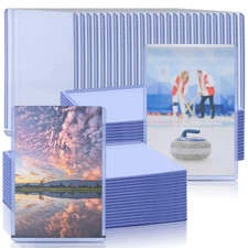 50 Pack 4" x 6" Hard Plastic Card Sleeves, Waterproof Photo Card Sleeve for T...