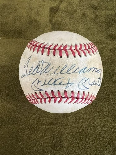 Mickey Mantle & Ted Williams Signed Baseball No Certification from Estate. JFD