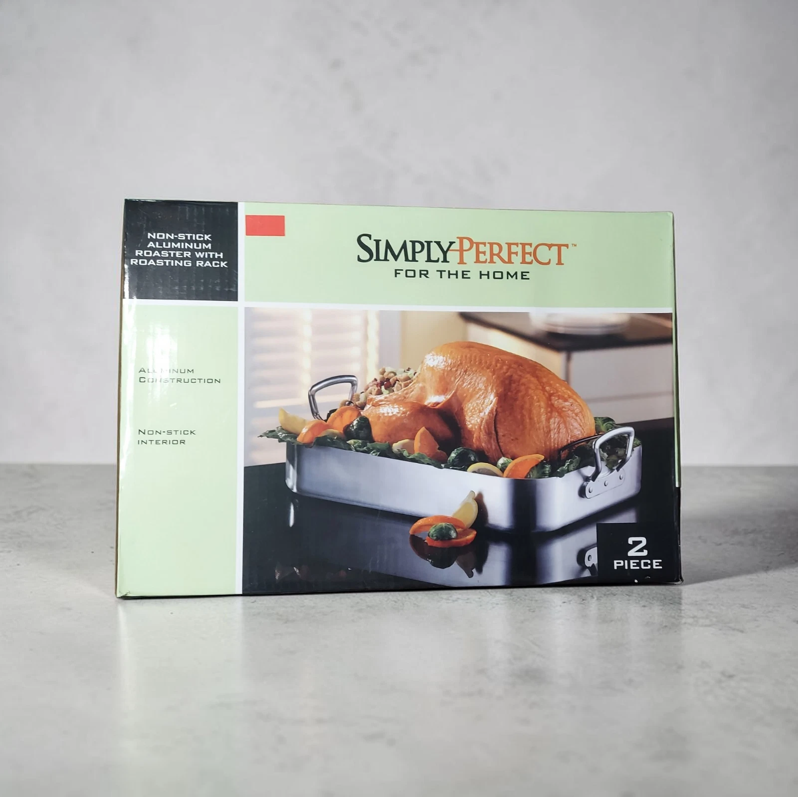 Aluminum Non Stick Roaster Pan With Roasting Rack 16"X 12"X3" Turkey Roaster NEW