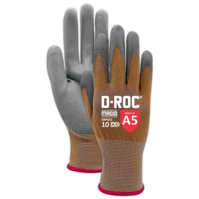 Magid: D-ROC  DX+ Technology  Gauge Poly Palm Coated Coreless Touchscreen Gloves