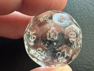 Vintage MADE IN CZECHOSLOVAKIA Glass Crystal ball Fortune Telling Dice