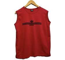 Vintage 80’s Adidas Trefoil Single Stitch Tank Top Men’s M Made In USA Red
