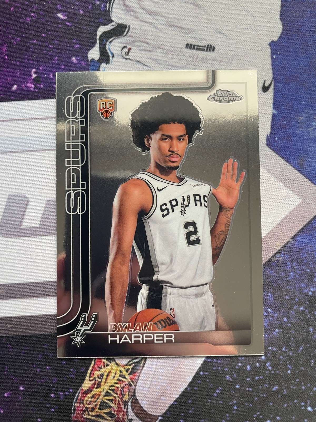 2025-26 Topps Chrome Dylan Harper Image Variation Rookie RC #252 Spurs SP