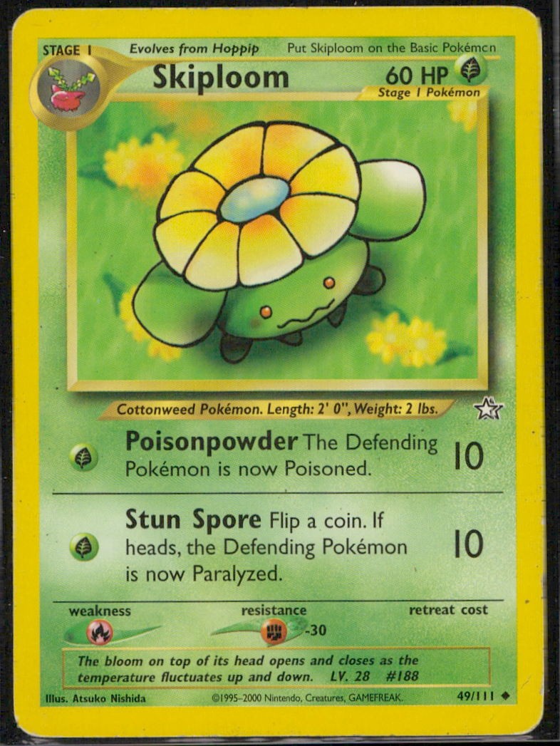 Skiploom Neo Genesis 49/111 MP Pokemon TCG Unlimited Atsuko Nishida