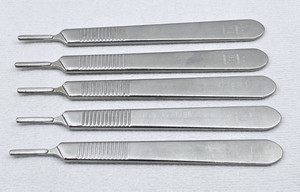 Lot of 5 #3 Knife / Scalpel / Surgical Handle 5" Germany