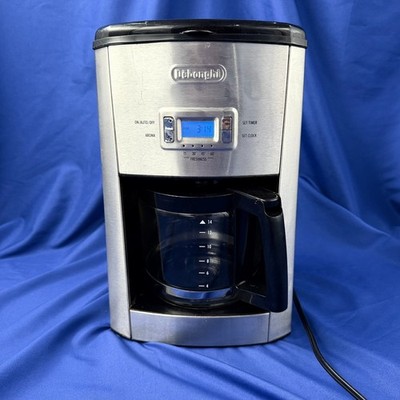 DeLonghi DC514T 14-Cup Programmable Drip Coffee Maker Black/Silver TESTED