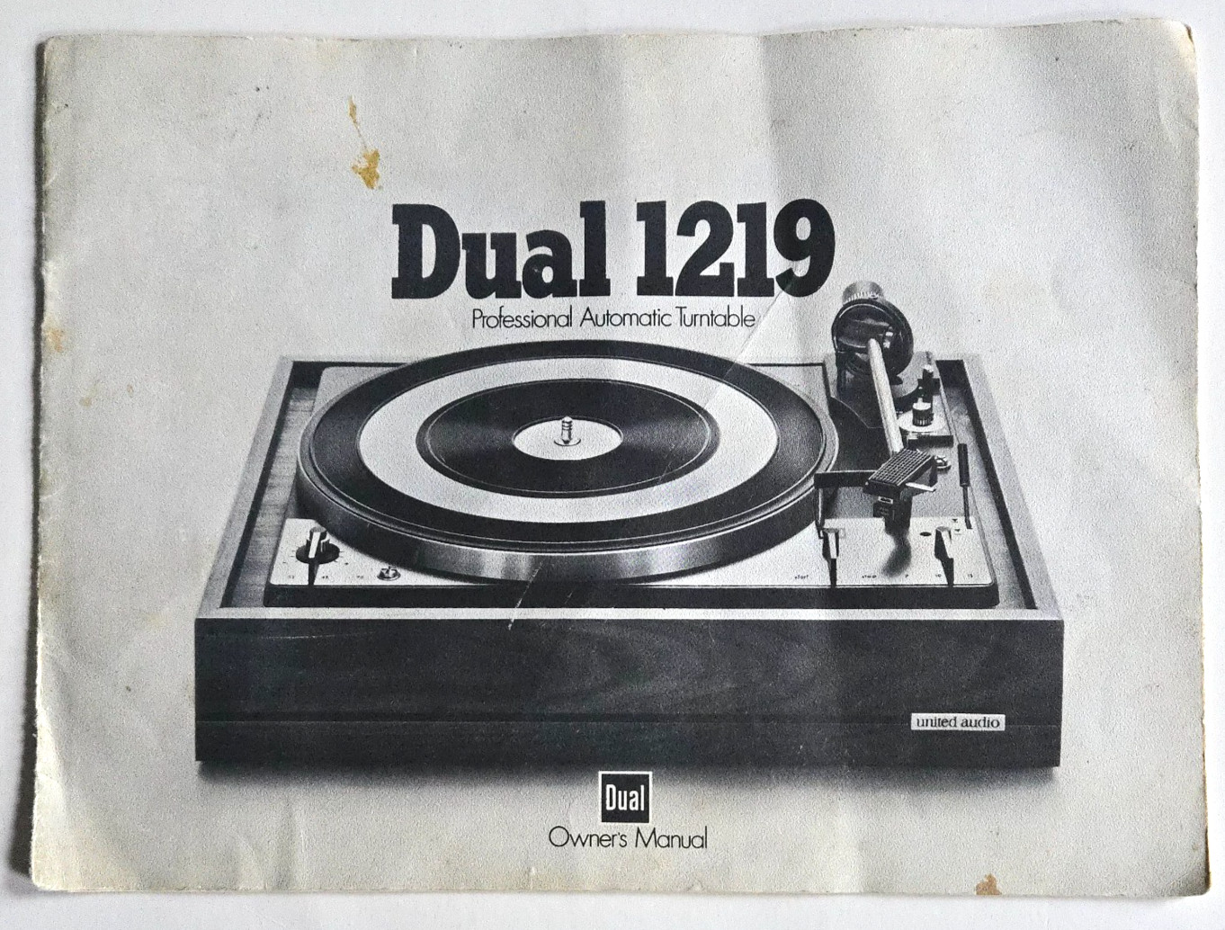 Original Dual 1219 Professional Automatic Turntable Owner's Manual