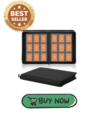 Toploader Binder Holds 288 Toploaders 9 Pocket Top Loader Binders for 3 x 4''