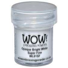 WOW Embossing Powder Super Fine 15ml-Opaque Bright White - WOW-SF-WL01